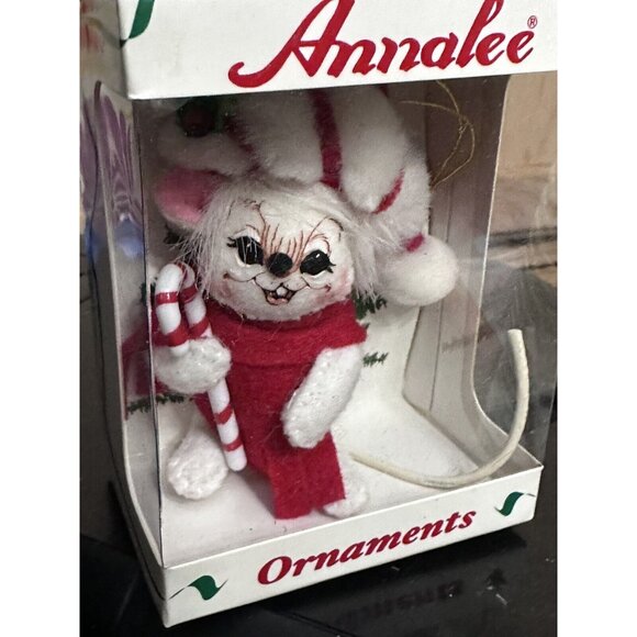 Annalee Christmas Ornament Santa Mouse With Candy Cane - Picture 2 of 5